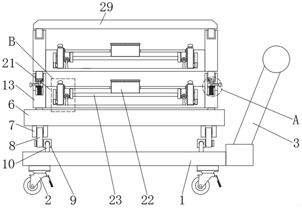 Toughened glass transportation device with anti-fragmentation structure