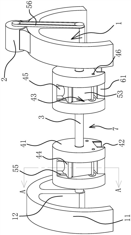 A transposition device for steel component welding