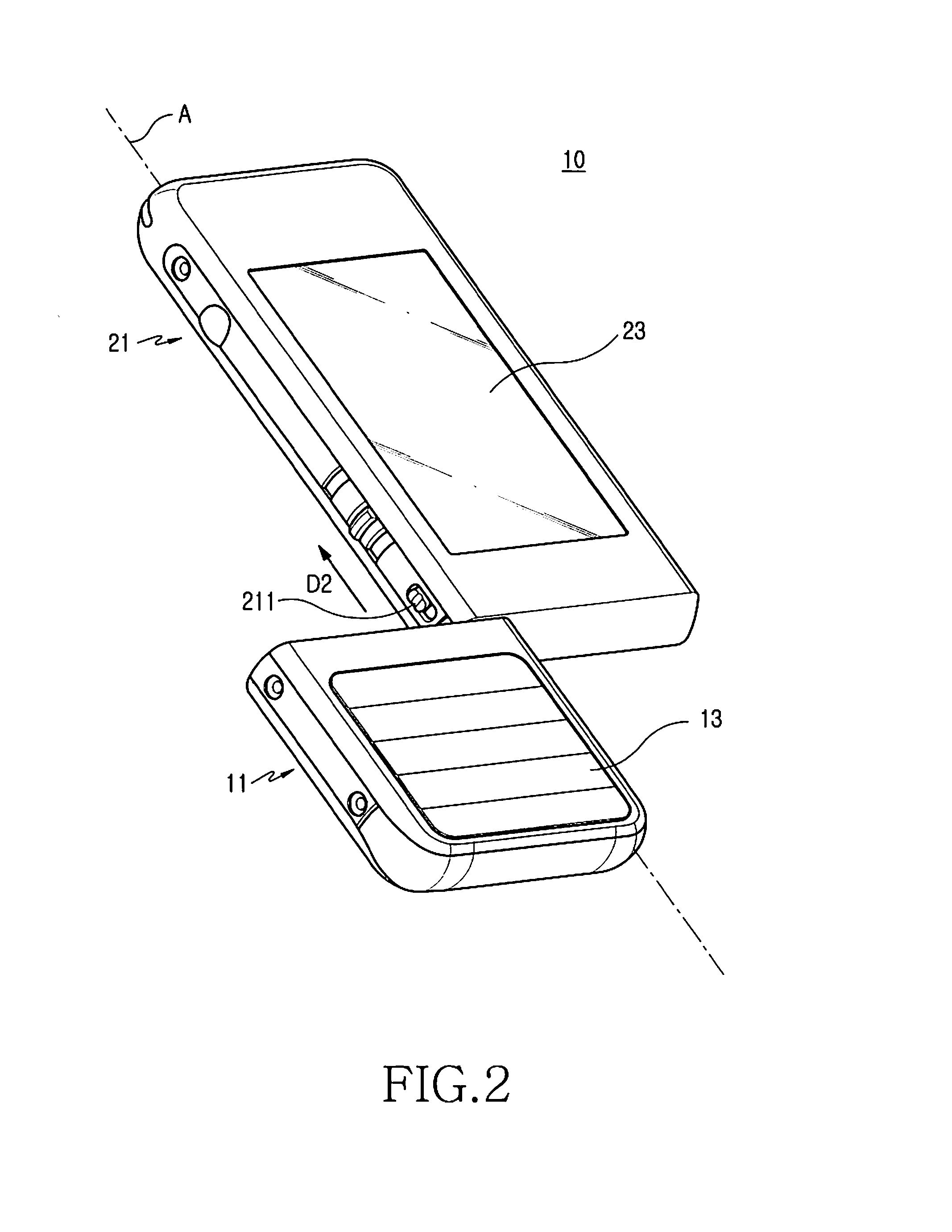 Portable terminal with hinge stopper