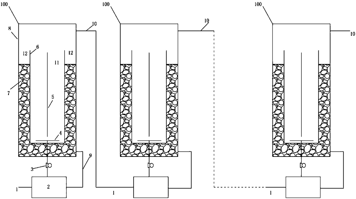 Internal circulation type electrocatalytic oxidation reactor and sewage purification treatment method