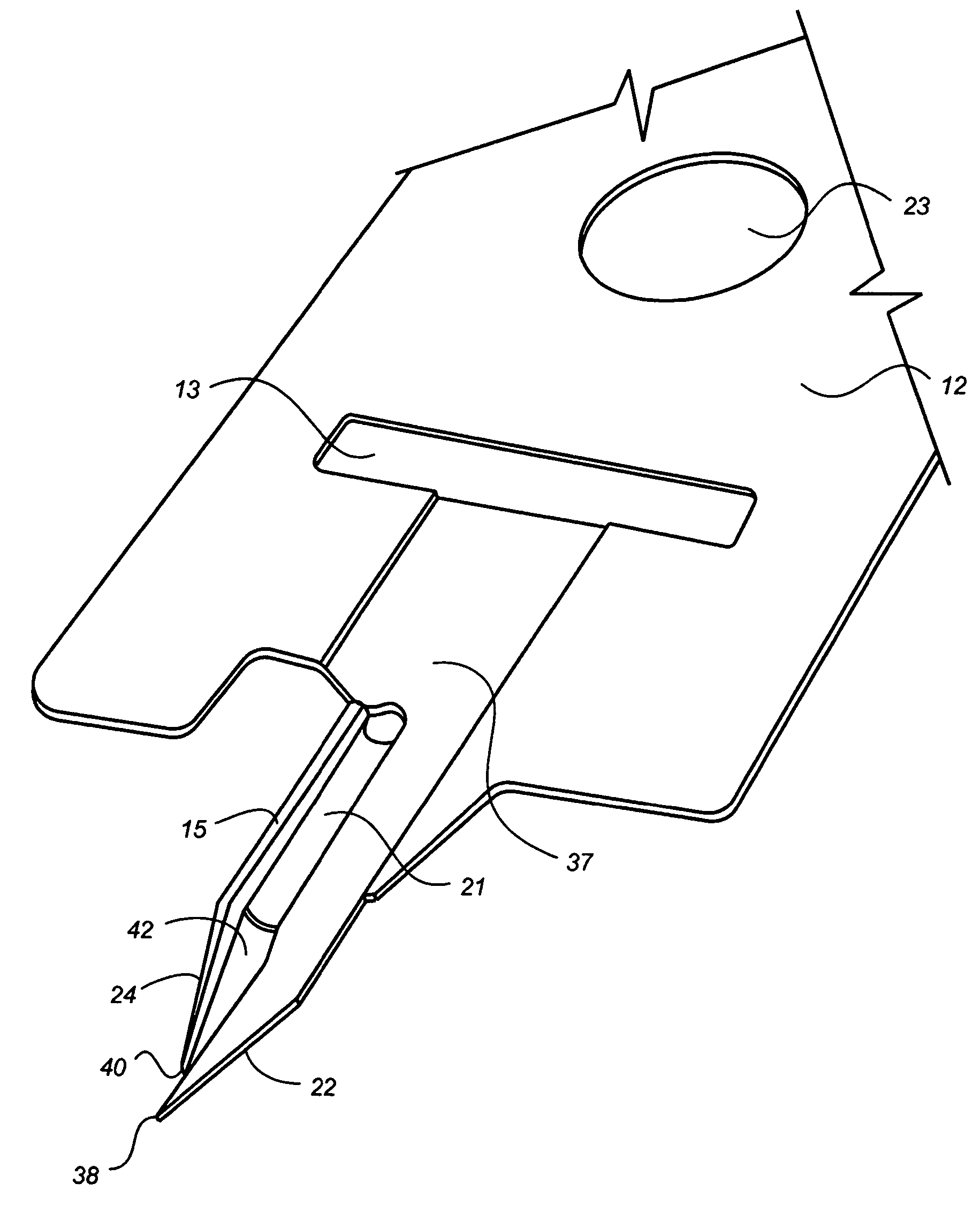 Integrated lance and strip for analyte measurement