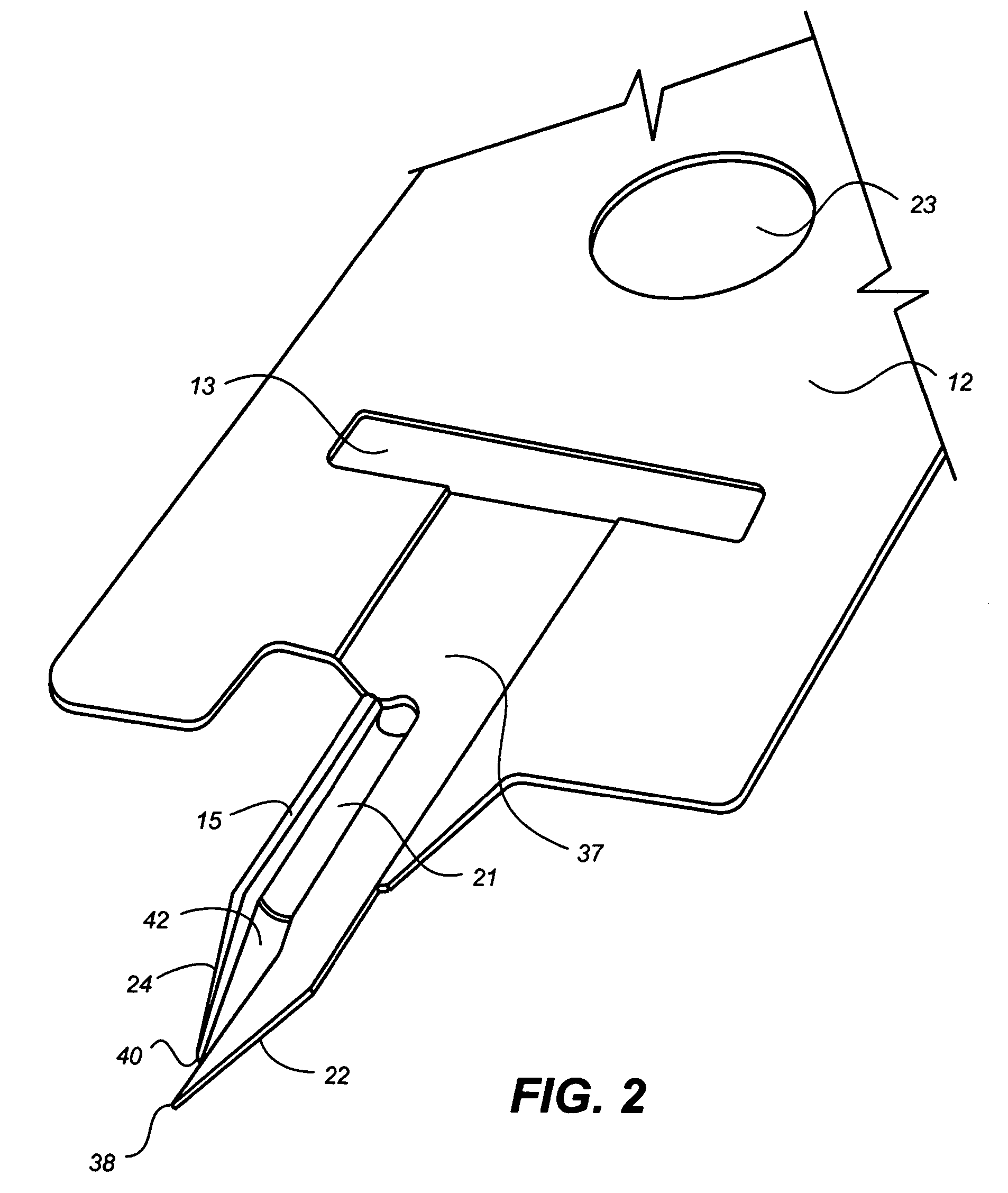 Integrated lance and strip for analyte measurement