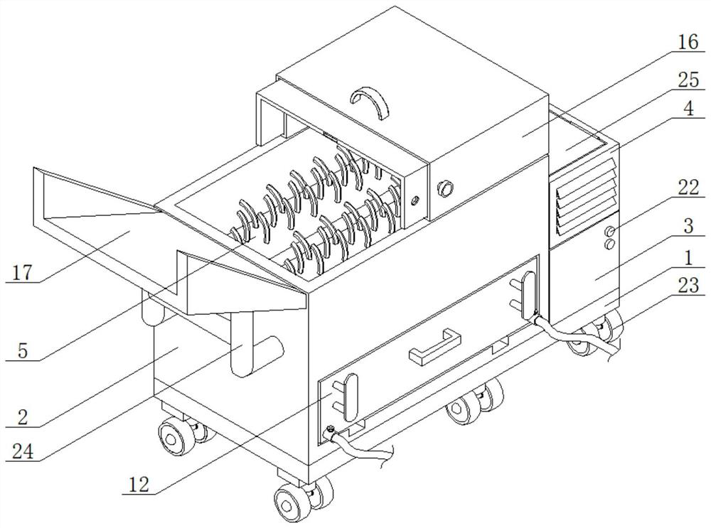 Shear type crusher for solid waste treatment