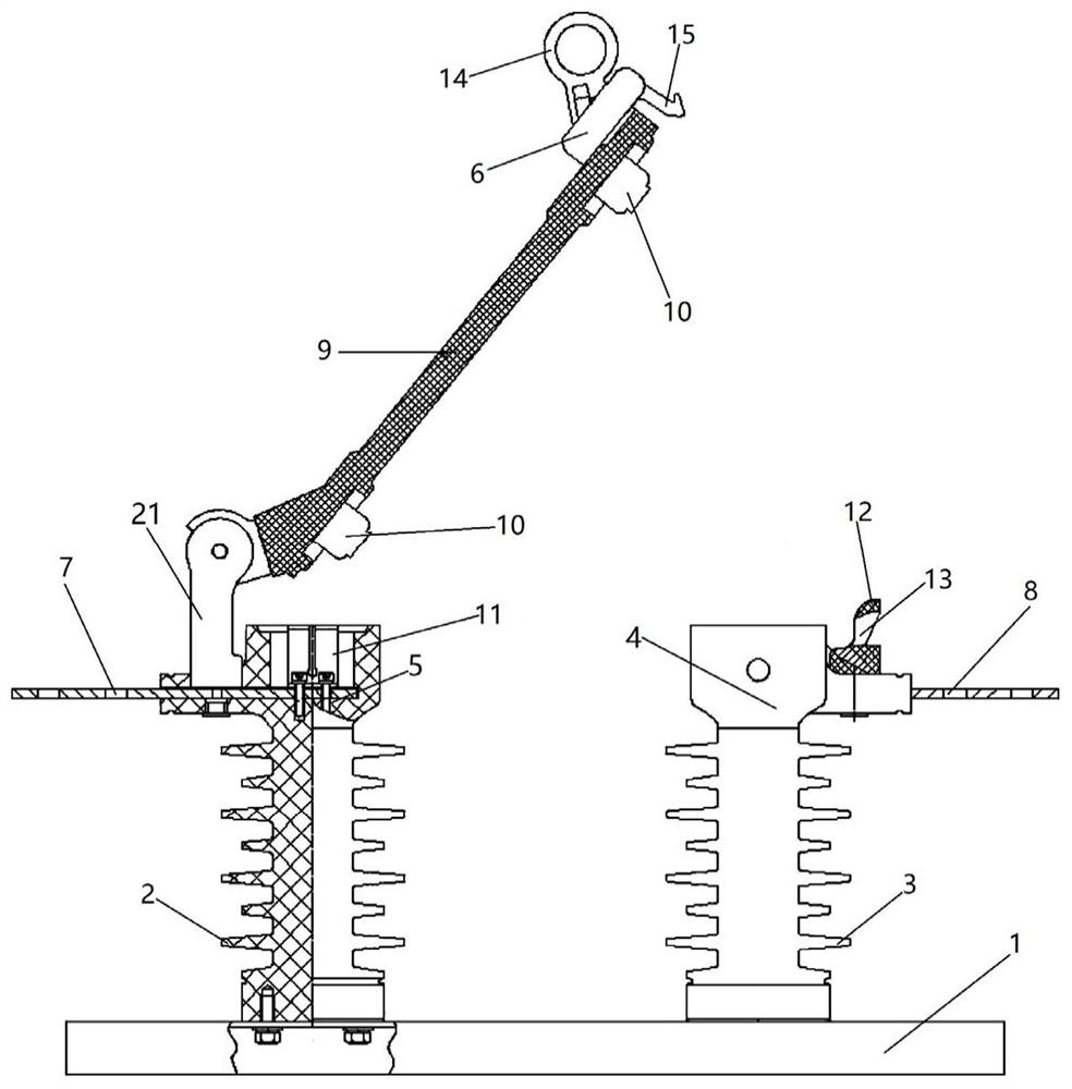 High-strength aging-resistant totally-enclosed outdoor high-voltage alternating-current isolating switch