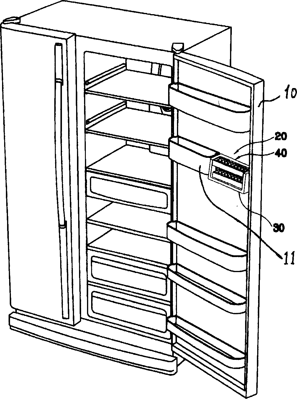 Egg container for refrigerator