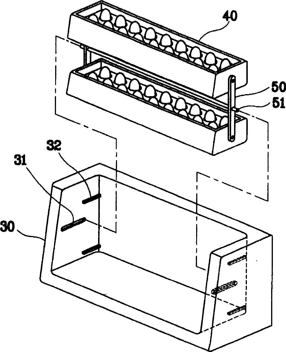 Egg container for refrigerator