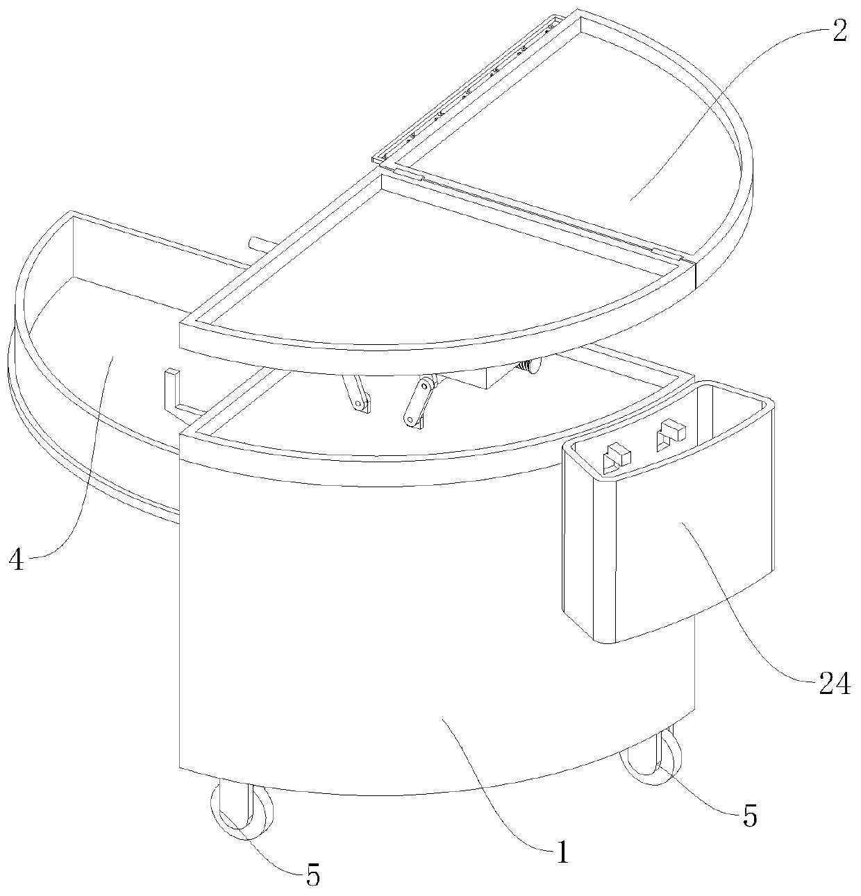 Instrument trolley applied to operation room to accommodate instruments