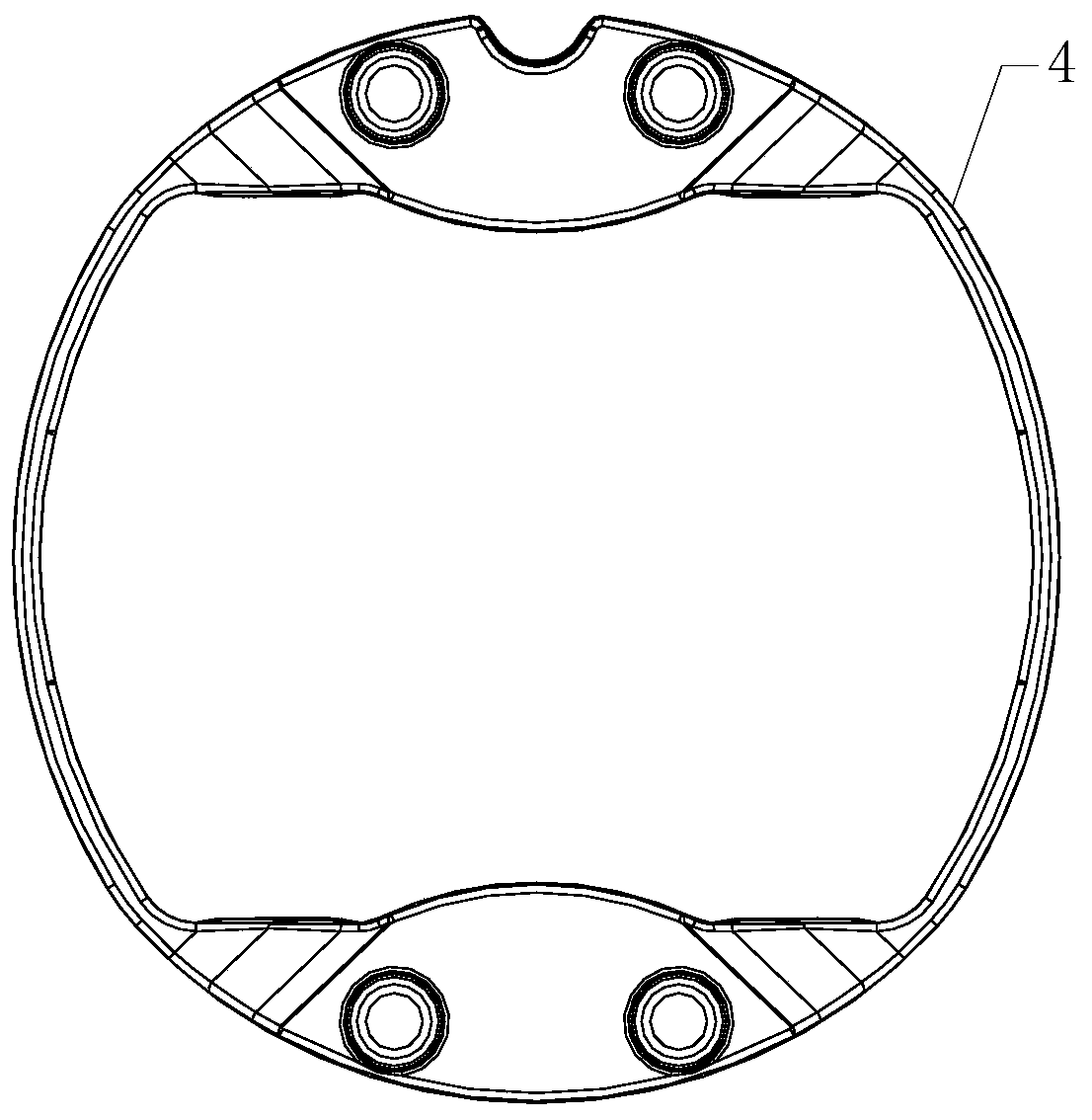 Process for producing ductile iron piece mold with large wall thickness difference through vertical line