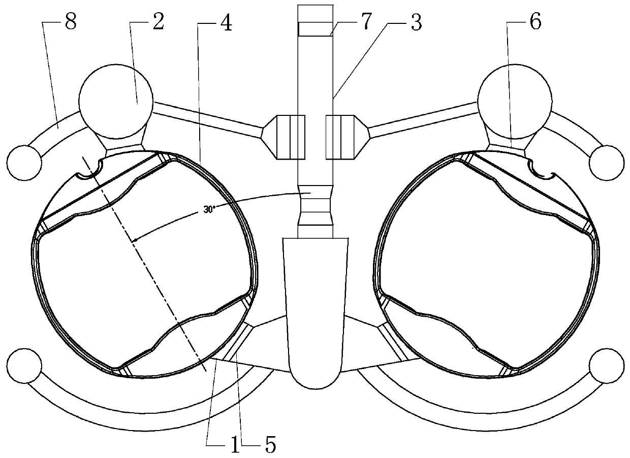 Process for producing ductile iron piece mold with large wall thickness difference through vertical line