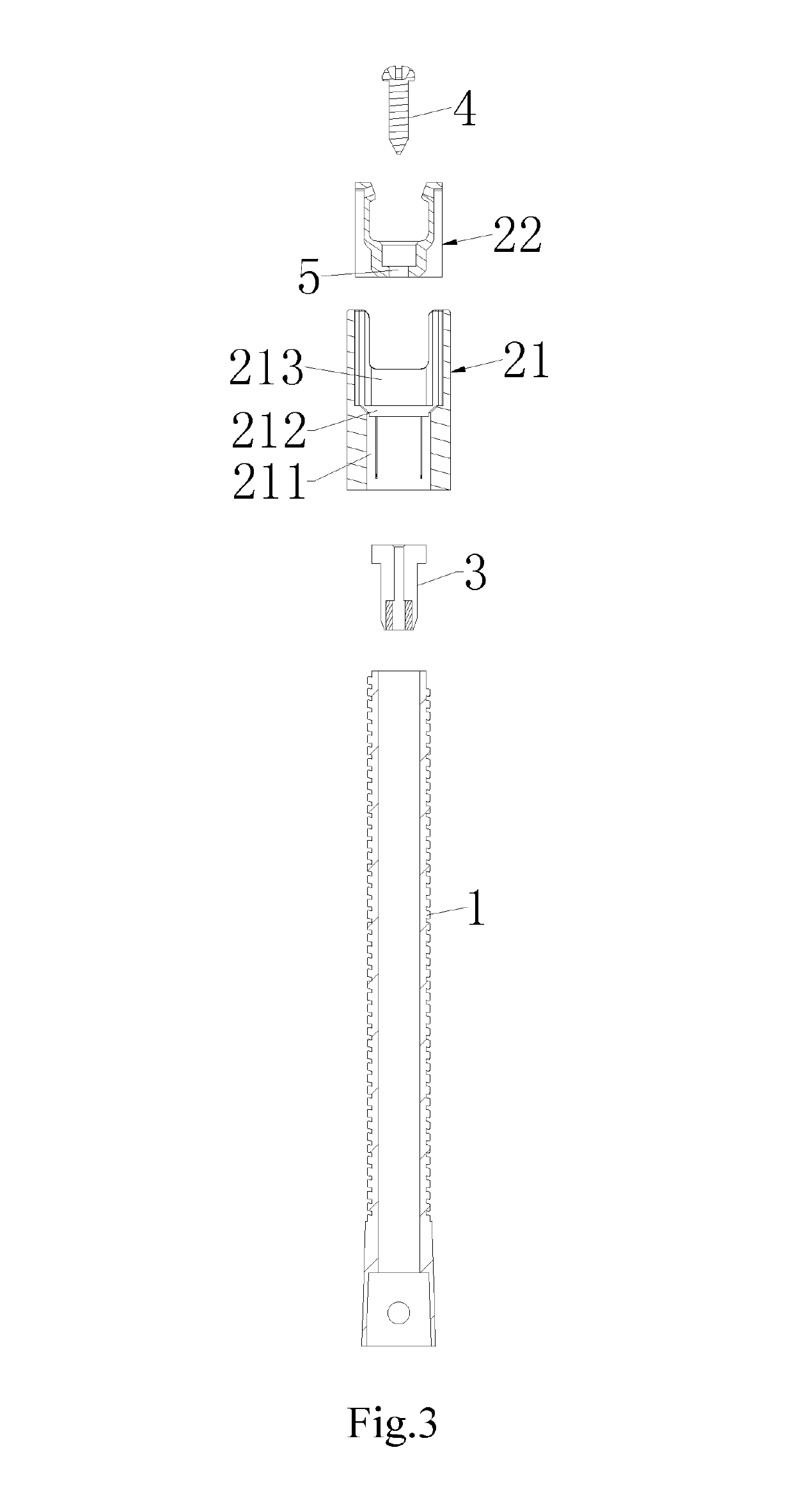 Arc lighter fixing element