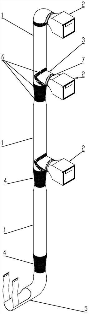 A multi-level connected anti-smoke fire chute