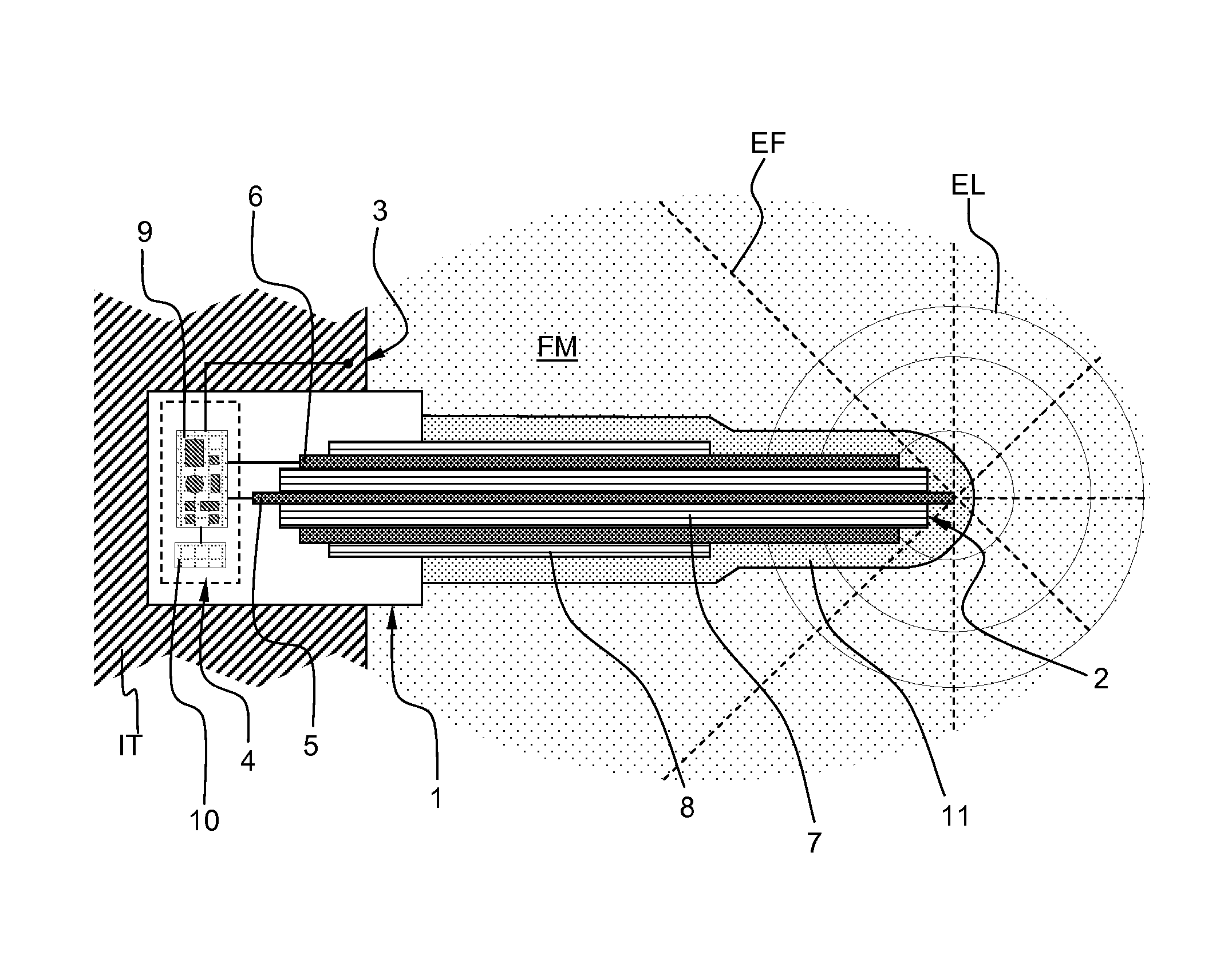 Water fraction measuring sensor and method having capacitance module