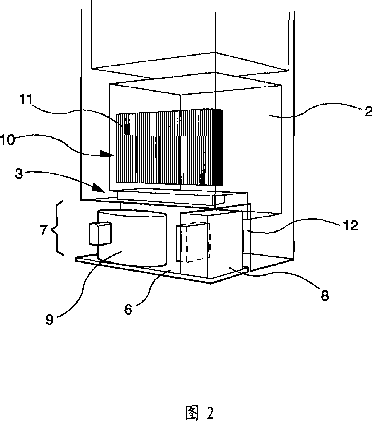 Modular refrigeration unit and process for assembling a modular refrigeration unit to a cabinet of a refrigeration appliance