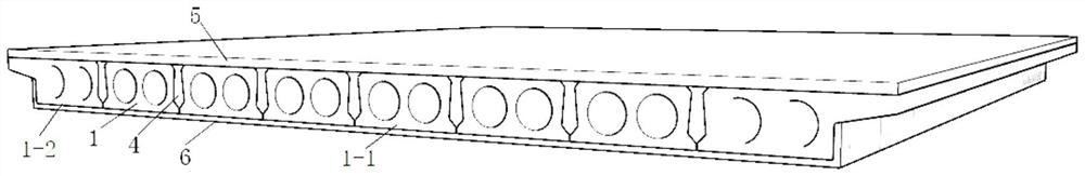 A kind of shear reinforcement method of wide hollow slab oblique section