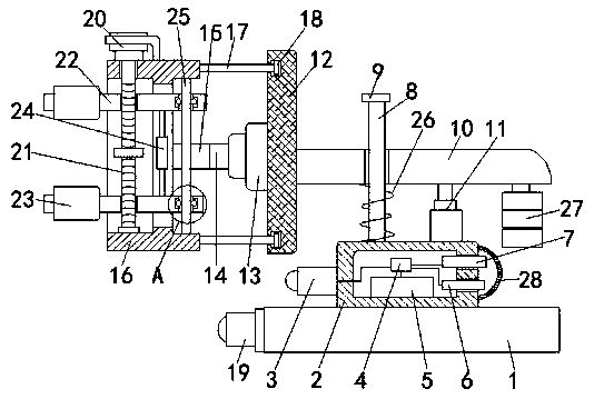 Device and method for cutting lone stone in front of tunnel by utilizing laser