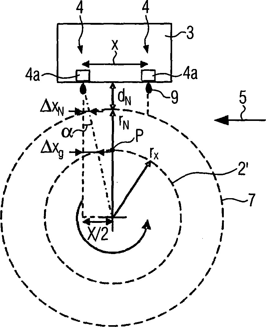 Method and device for ink-jet printing on curved container surfaces