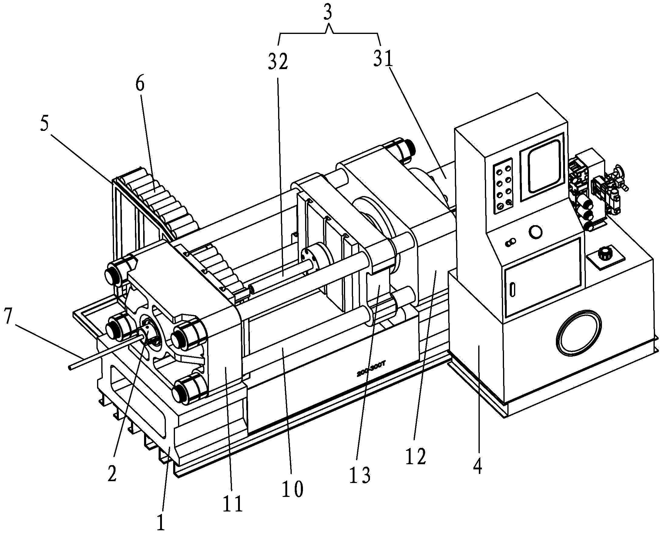 Apparatus used for manufacturing warm and cold swaging stay tube and method for manufacturing lead sleeve by using apparatus