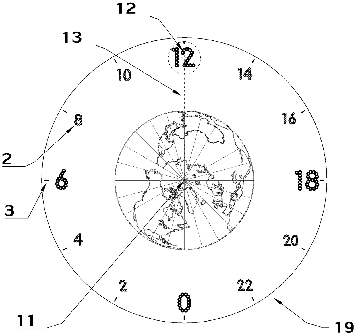 Clock dial interface design and presentation method, clock dial, timepiece, clock dial interface, and smart device