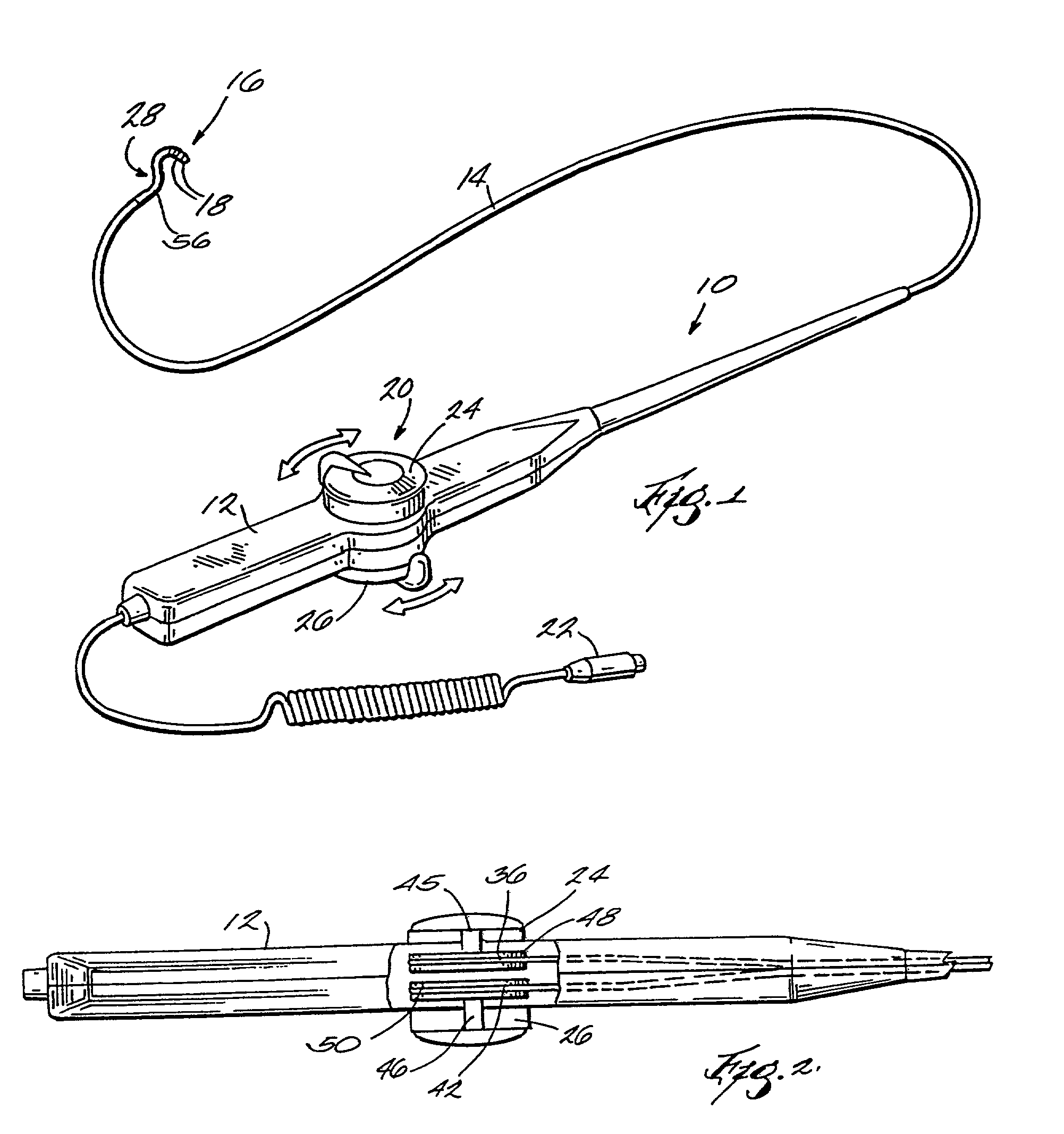 Assemblies for creating compound curves in distal catheter regions