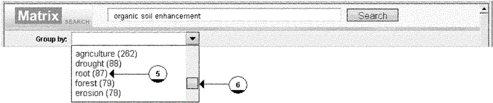 Interactive searching processing method