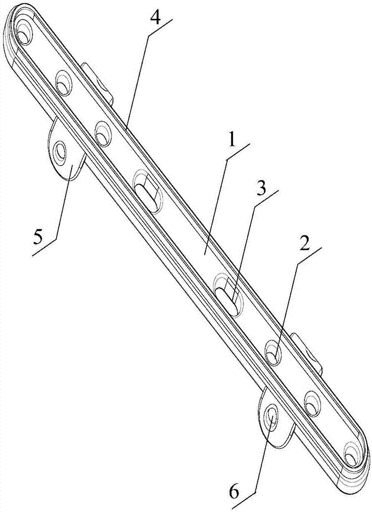 Degradable pure magnesium metal bone fracture plate for limb long bone fracture fixation