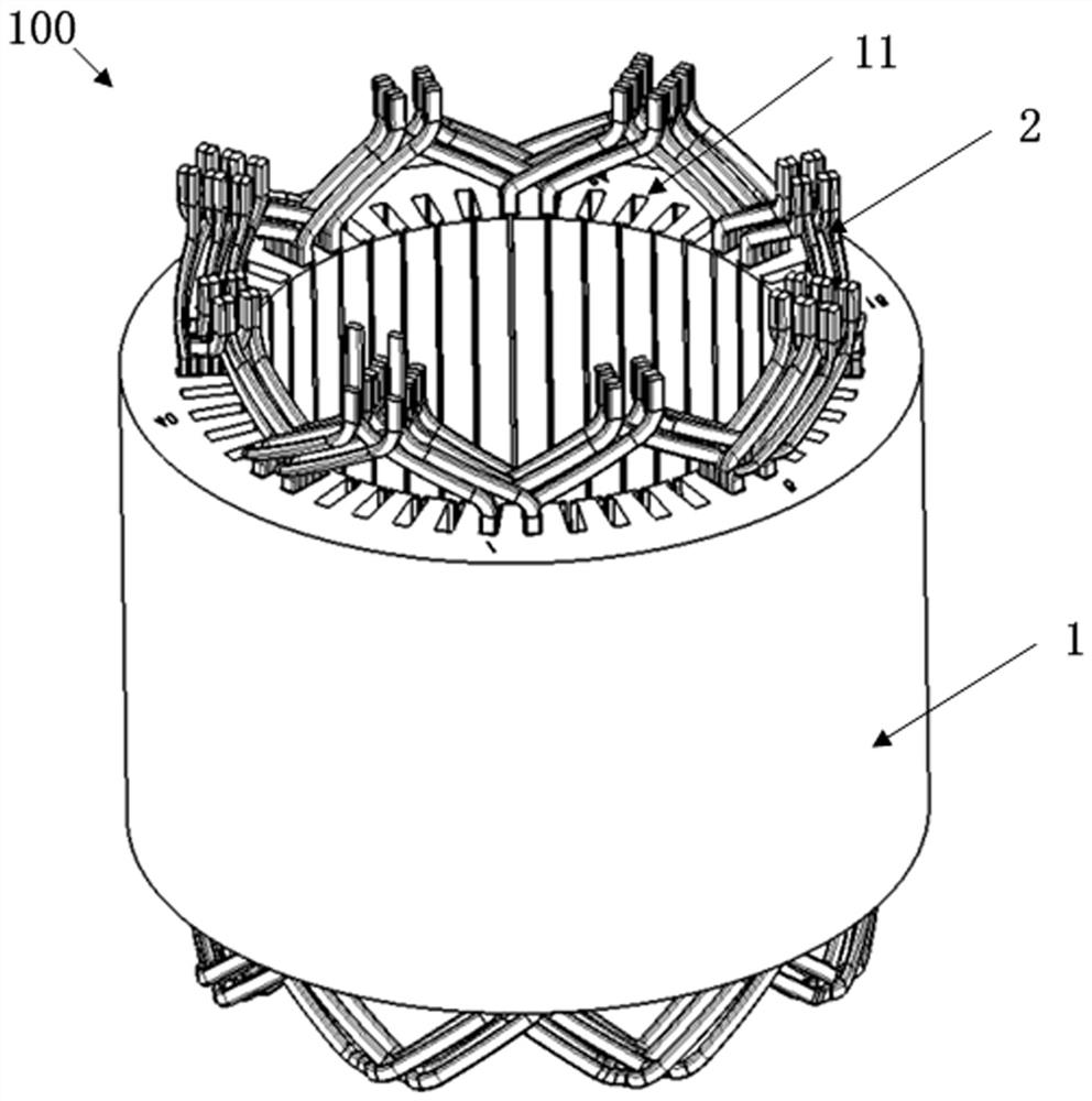 Motor stator, manufacturing method of motor stator and hairpin motor