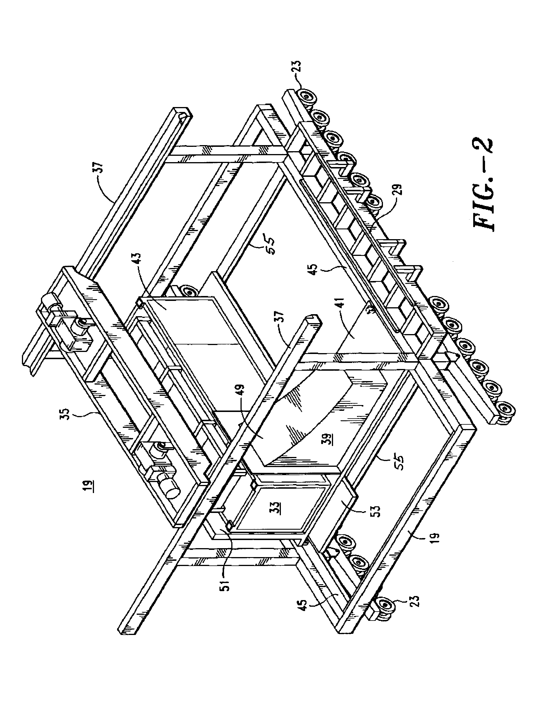 Mobile cargo container scanning buffer crane