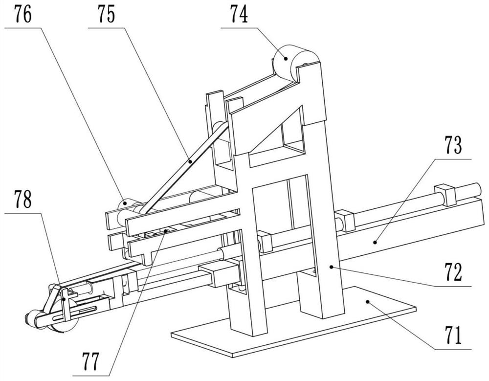 Cantilever type automatic tape sticking device