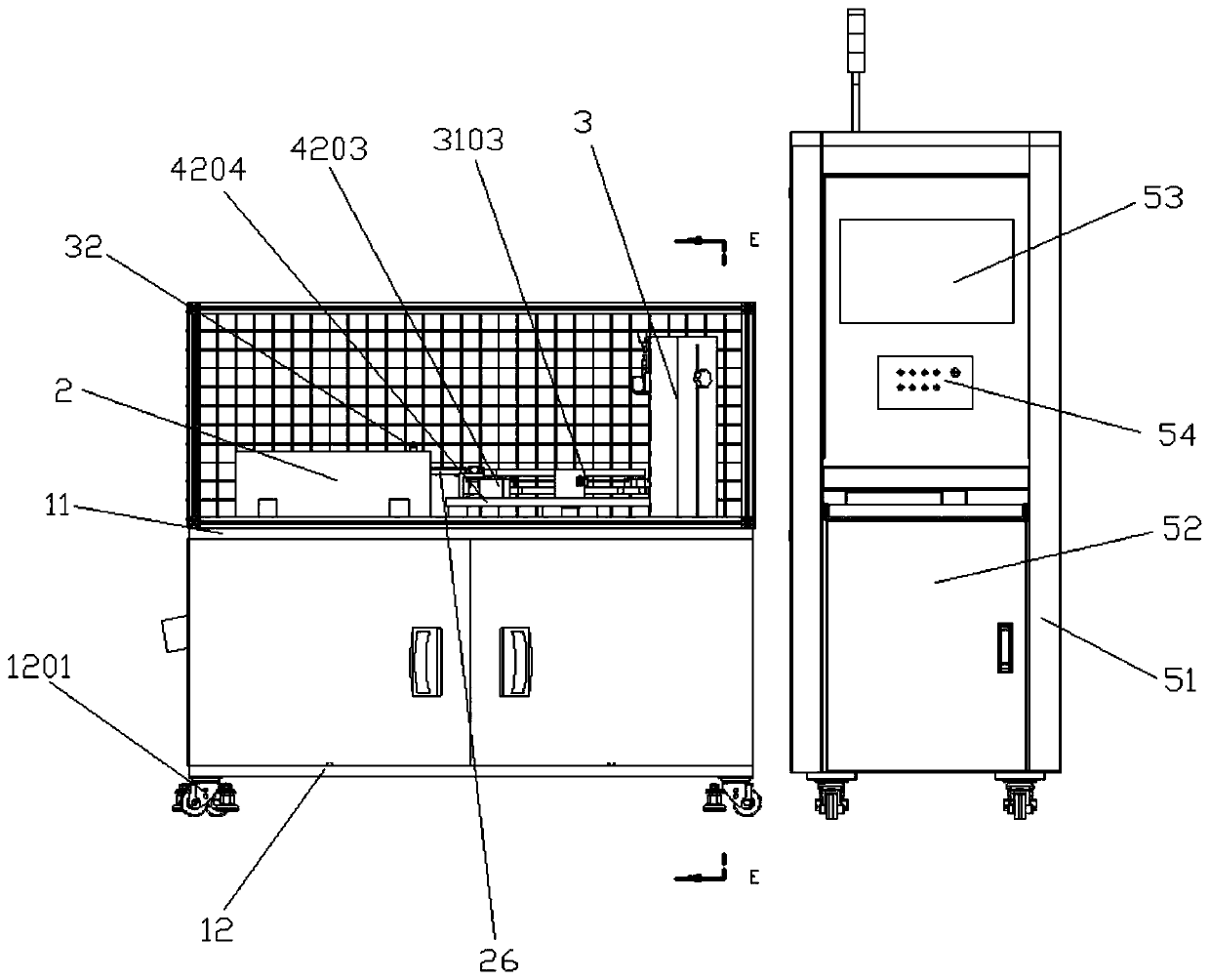 A machine automatic detection device for straight pins