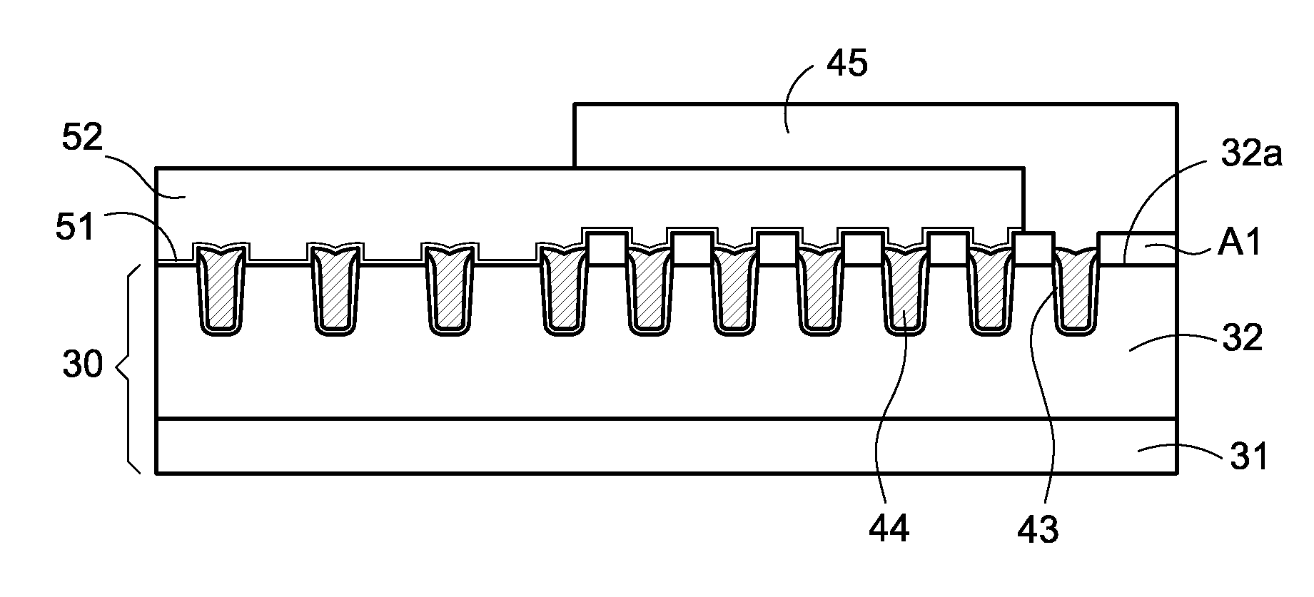 Multi-trench termination structure for semiconductor device and manufacturing mehtod thereof