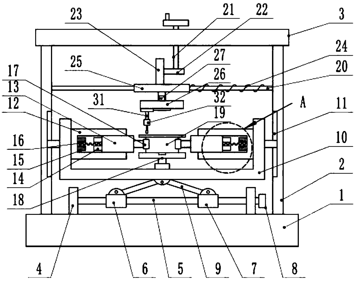 Grinding and removing device for spigot of adjustable galvanized plate end cover