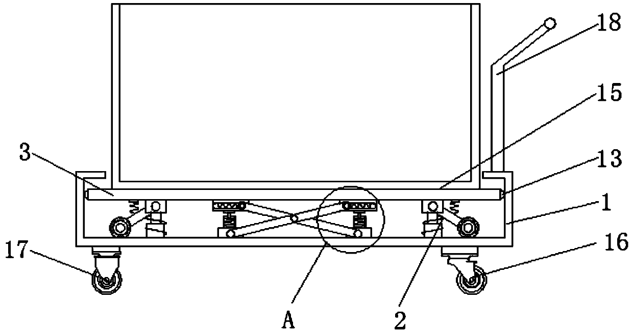 Transfer trolley for universal parts