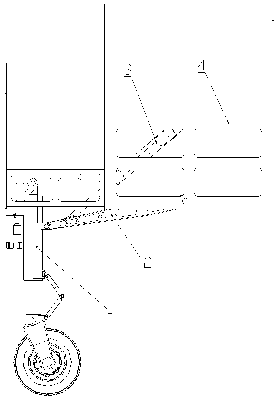 Undercarriage retracting and releasing device