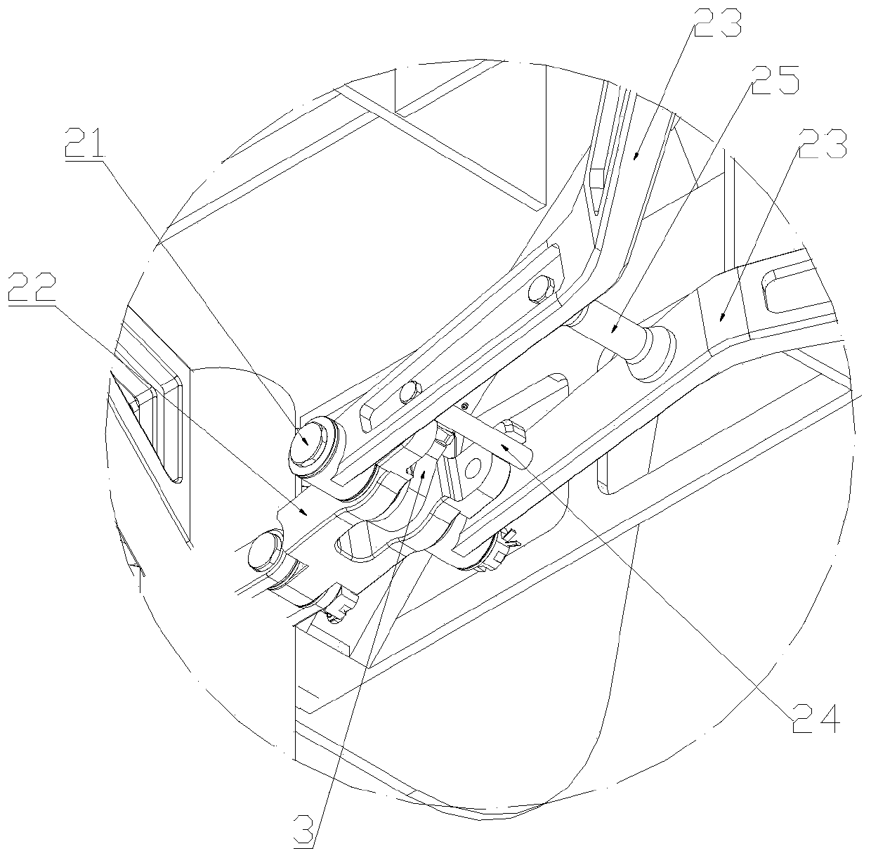 Undercarriage retracting and releasing device