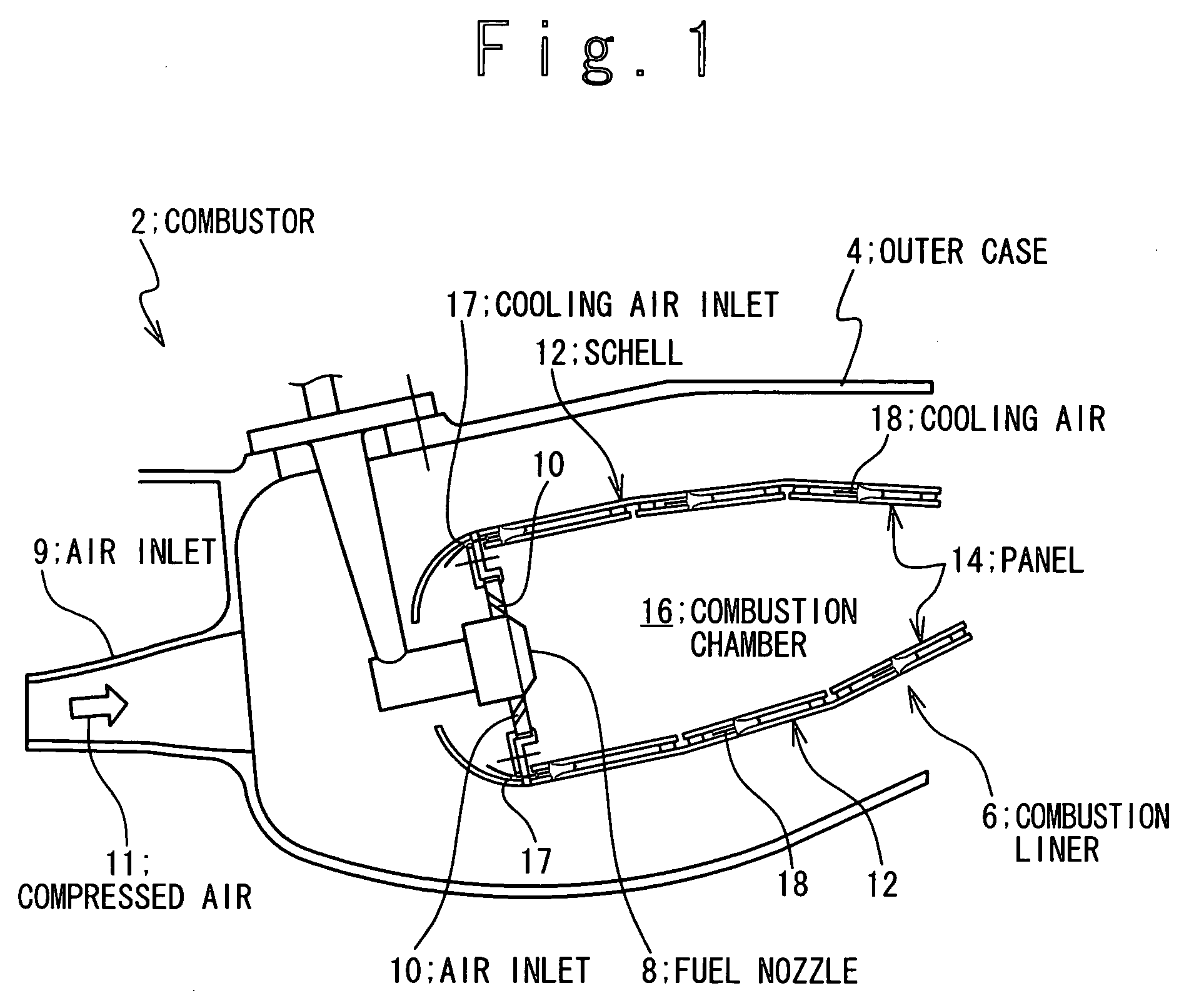 Heat exchanging wall, gas turbine using the same, and flying body with gas turbine engine