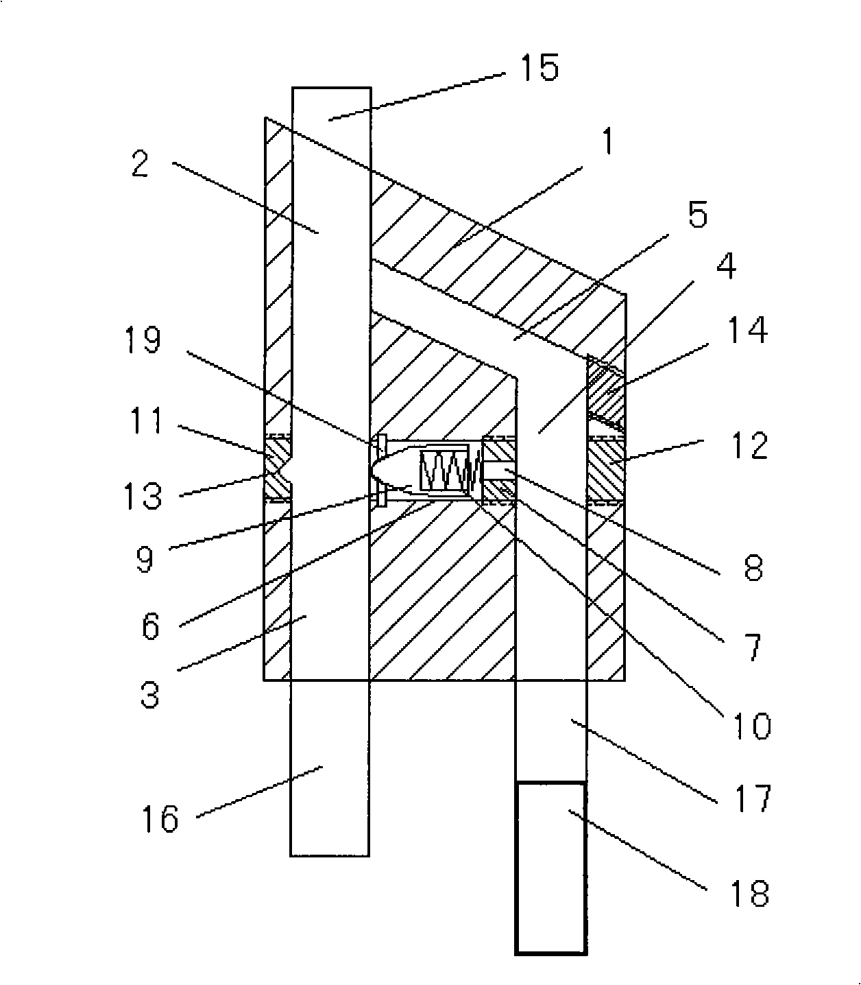 Spring self-switching type Y-shaped joint