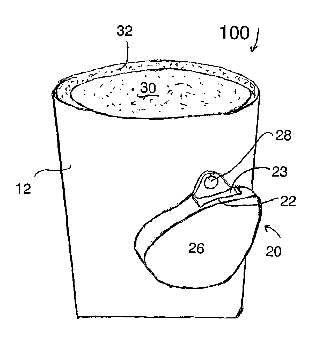 Insulated container with bottle opener