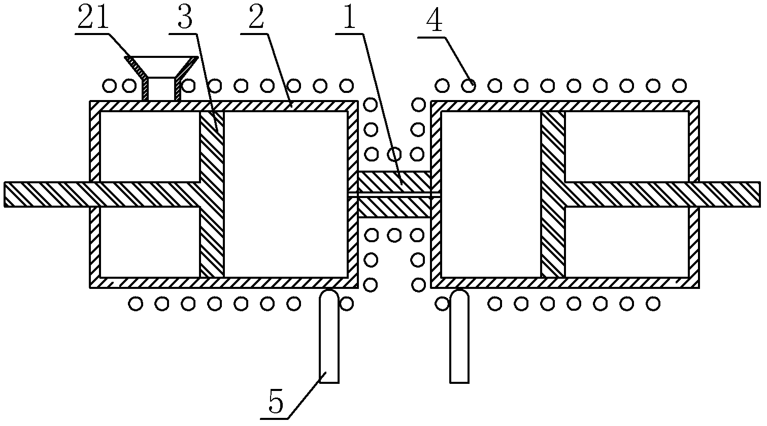 Bidirectional extrusion capillary rheometer and parallel bidirectional extrusion capillary rheometer