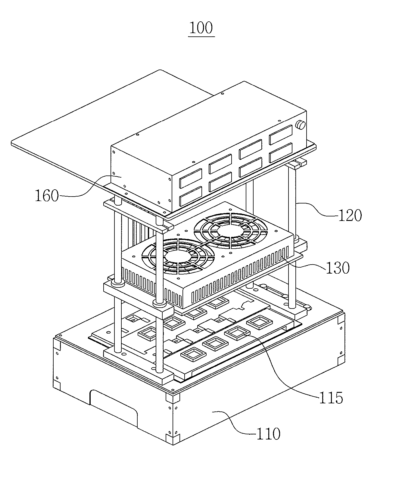 Hot/cold test equipment for NAND flash memory with dehumidifying function