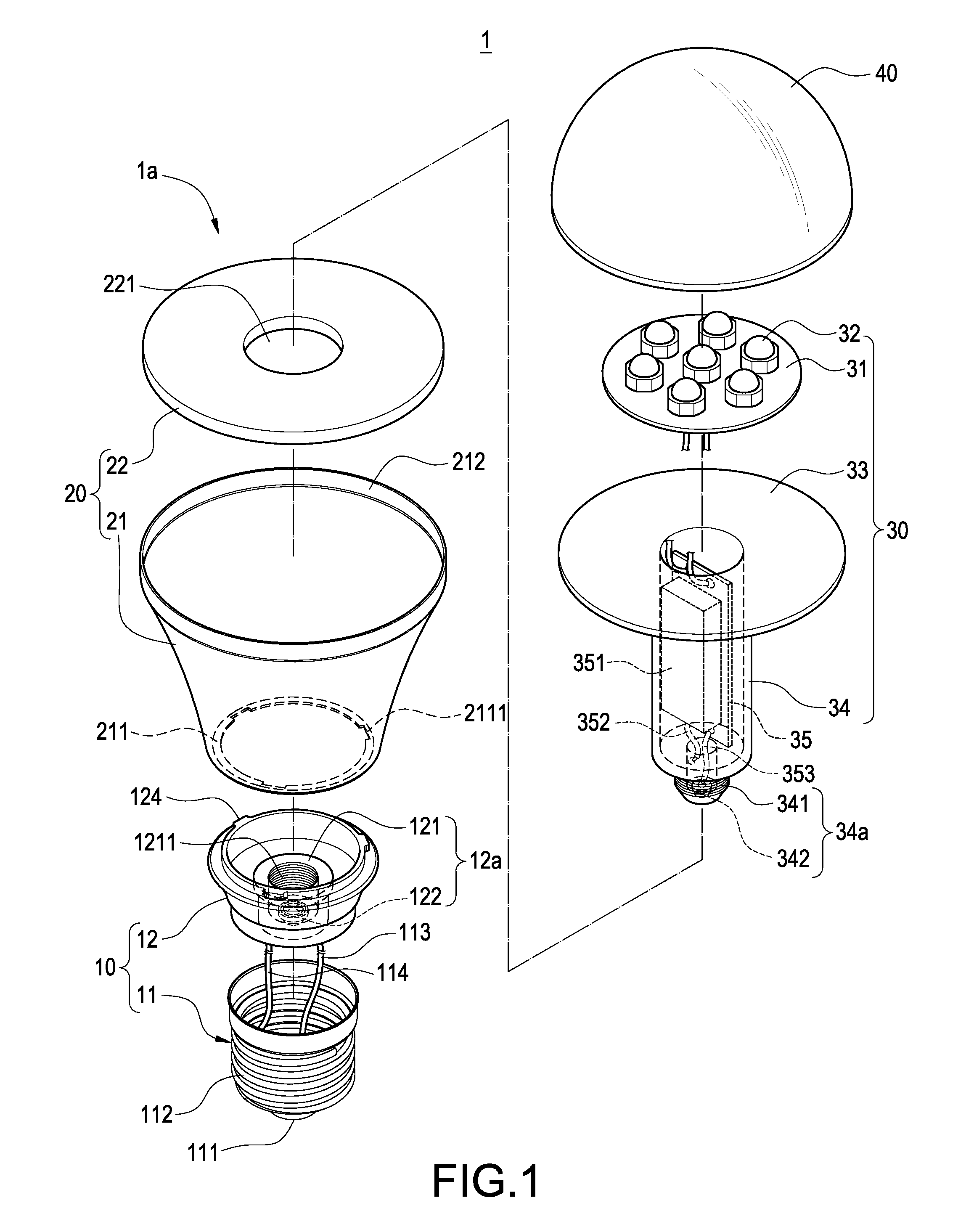 Bulb-type LED lamp having replaceable light source module