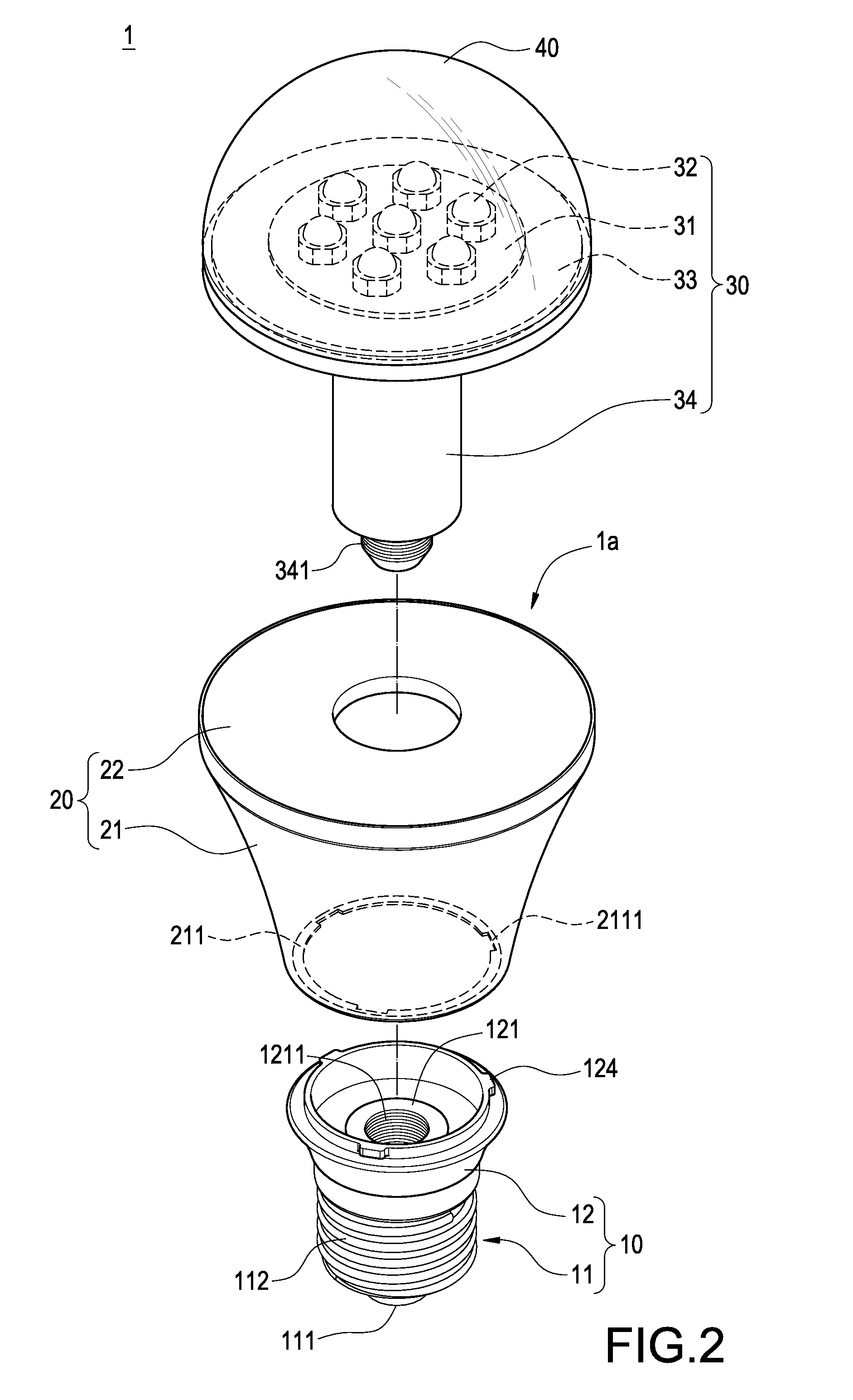 Bulb-type LED lamp having replaceable light source module