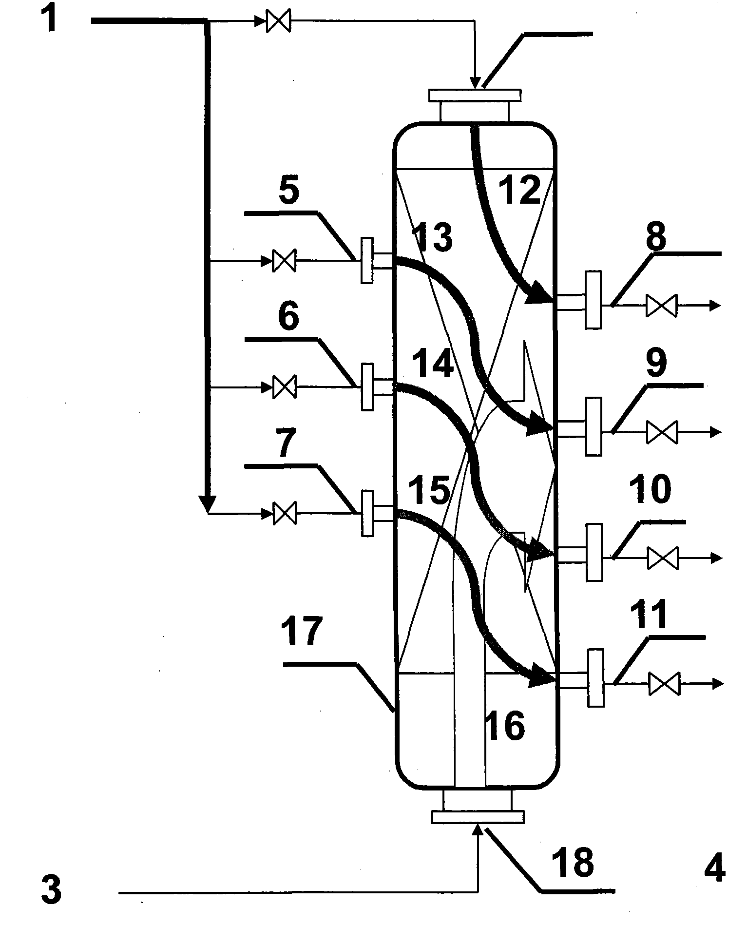 Simulation moving bed reactor and using method thereof