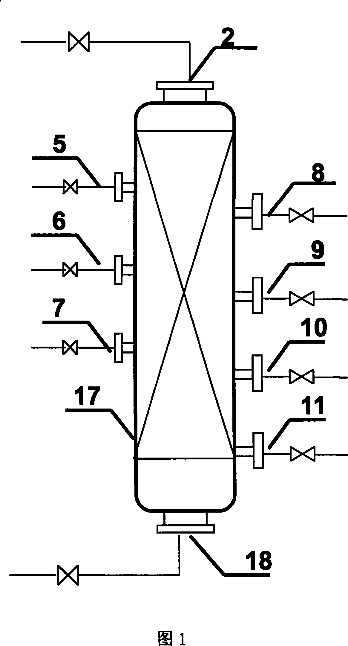 Simulation moving bed reactor and using method thereof