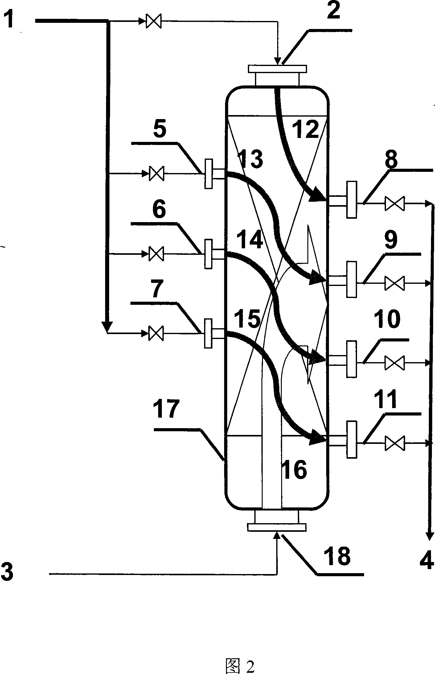 Simulation moving bed reactor and using method thereof