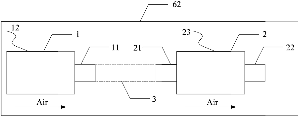 Smoke exhaust and series fan system and control method therefore and connector, and fan system