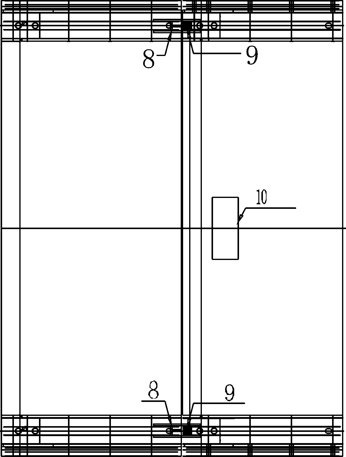 Continuous steel truss bridge side span rapid closure construction system and construction method