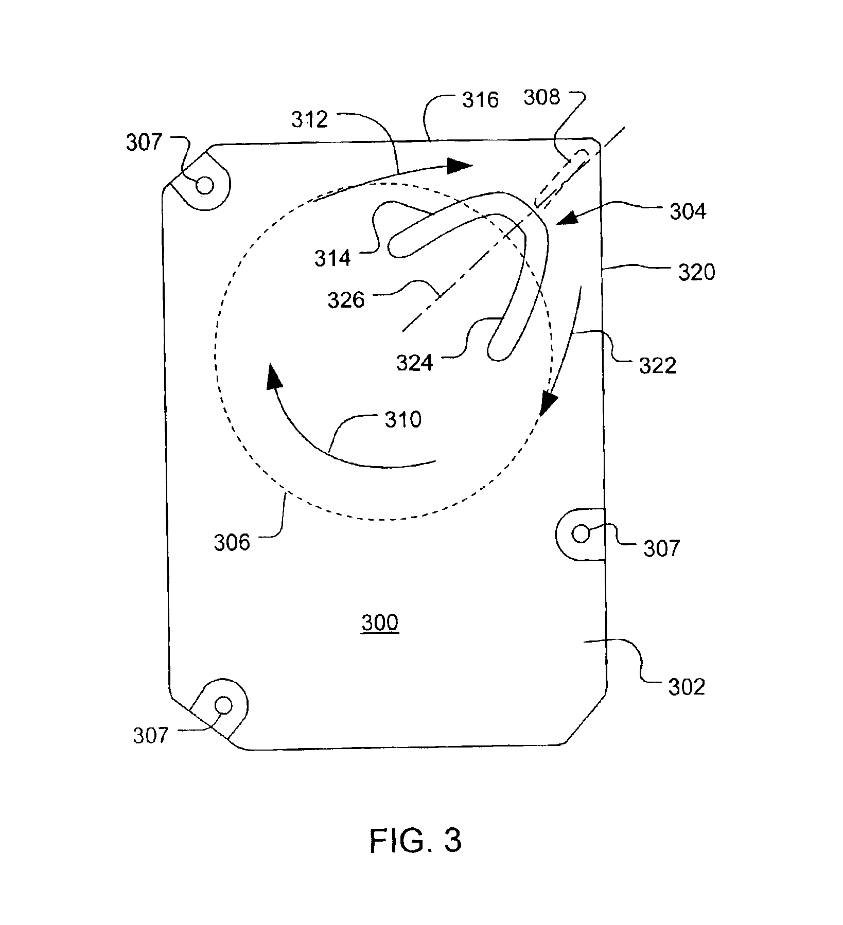 Disc drive housing with air guide