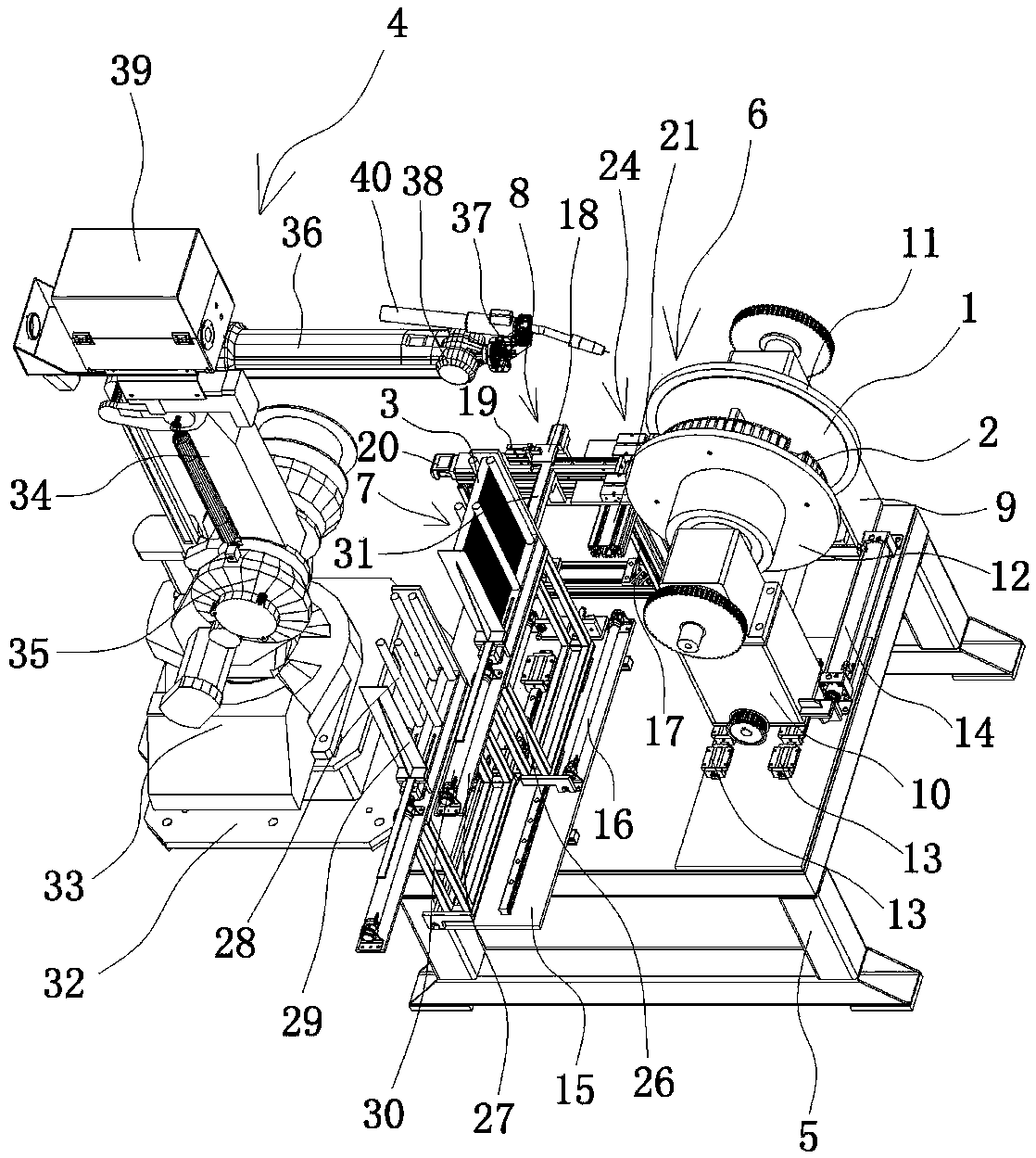 Automatic welding equipment for impeller of multi-blade fan