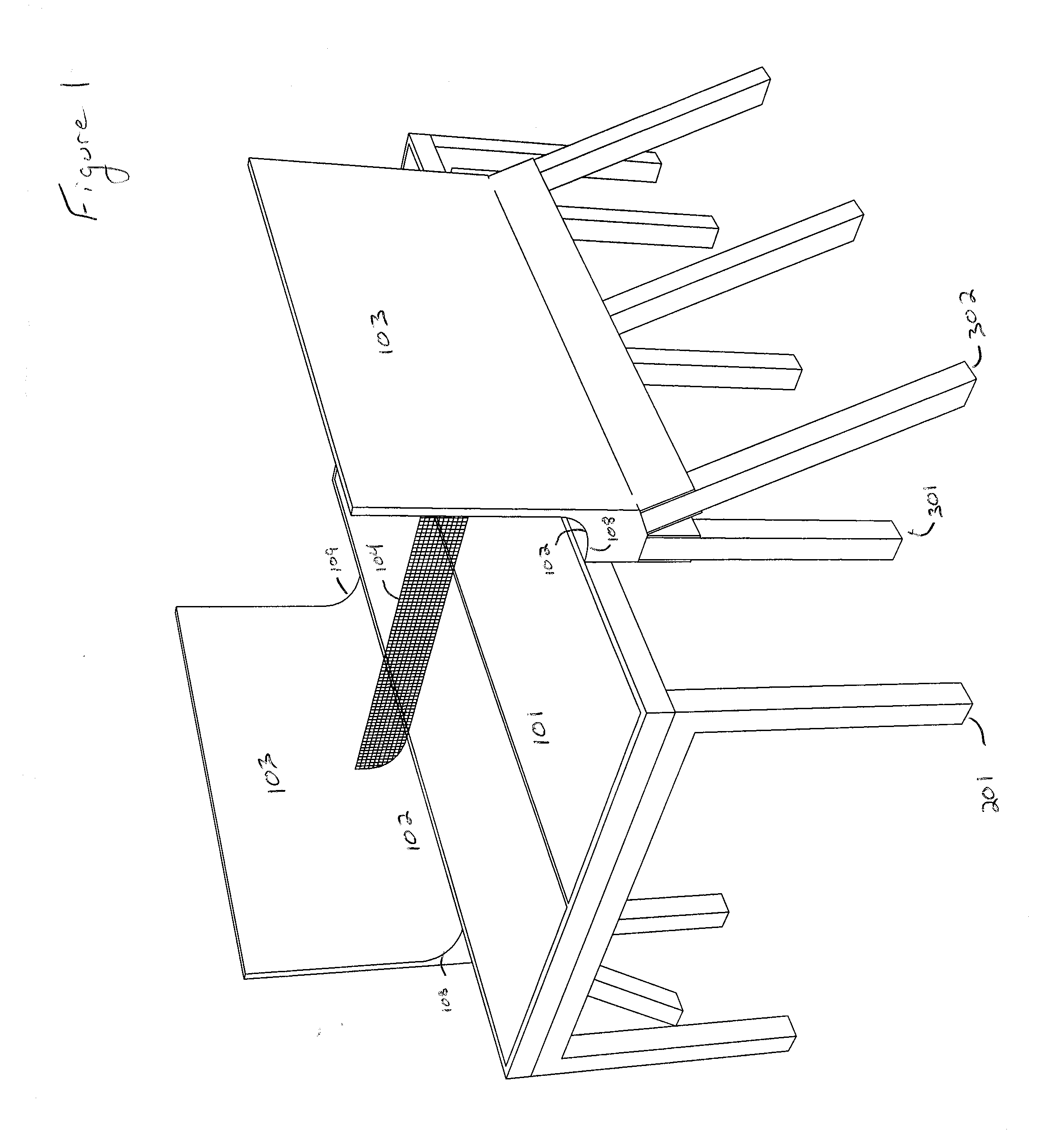 Extended playing surface apparatus for table tennis