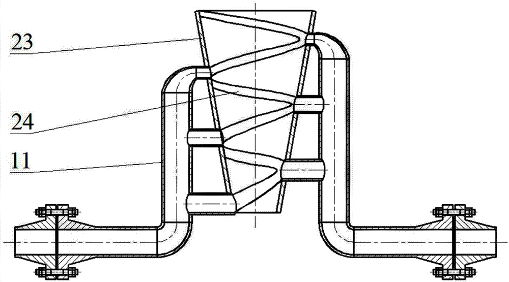 Three-stage pressure-reducing V-shaped hydraulic cyclone air floatation device